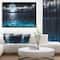 Designart - Romantic Full Moon Over Sea - Seascape Framed Canvas Art Print